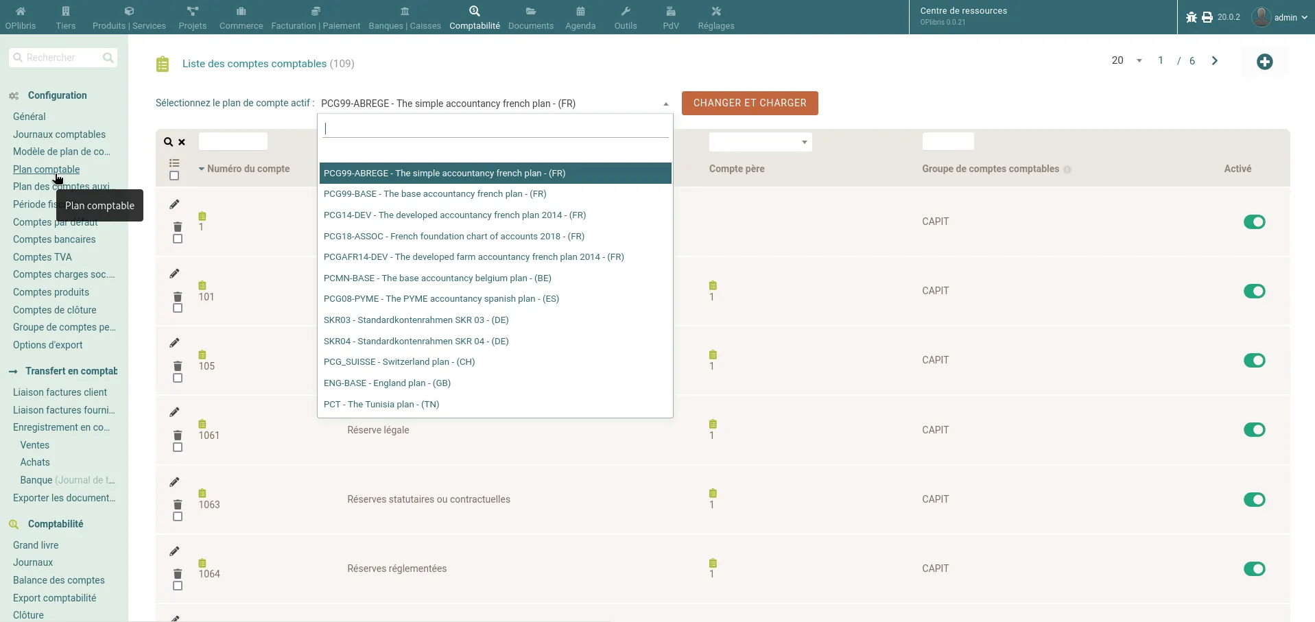 Choisir son modèle de plan comptable