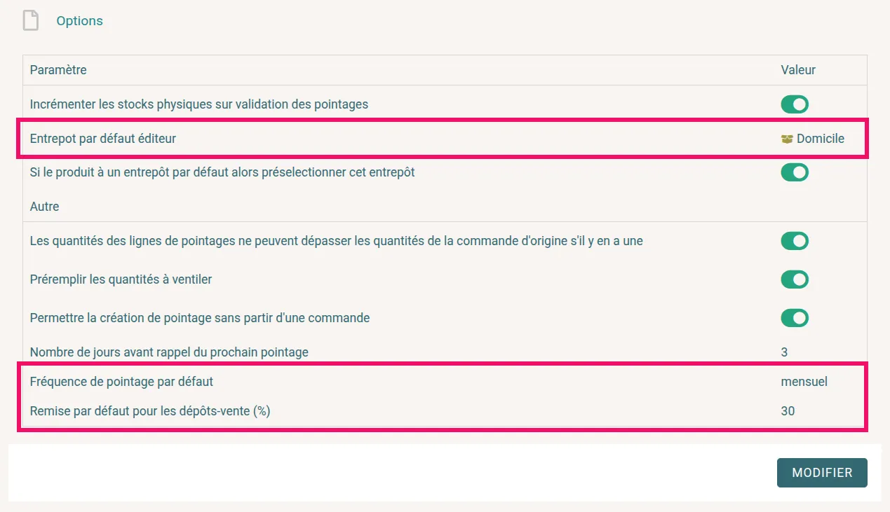 depot-parametrage