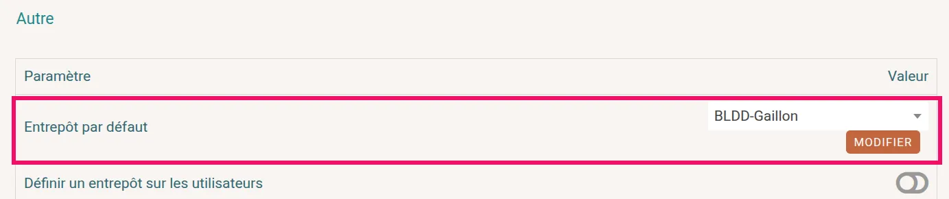 entrepot-par-defaut