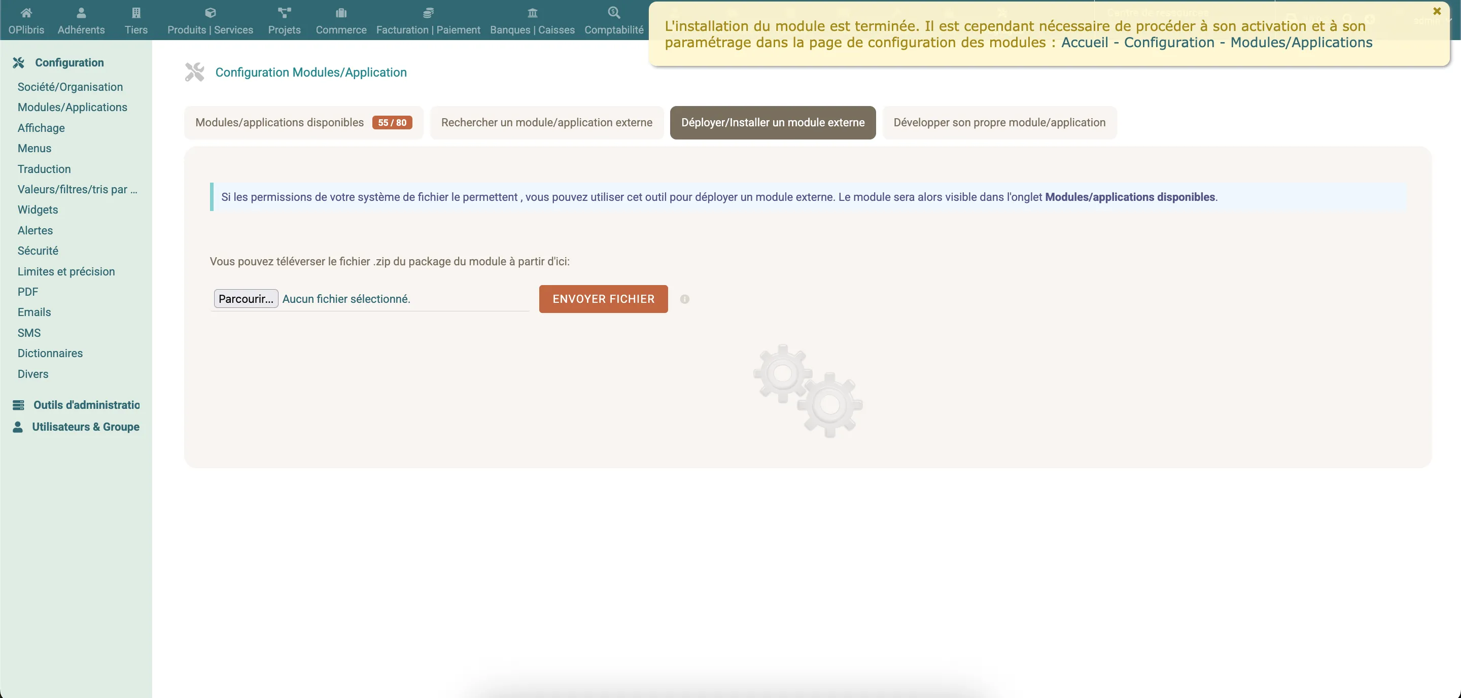 Exemple page module Dolistore